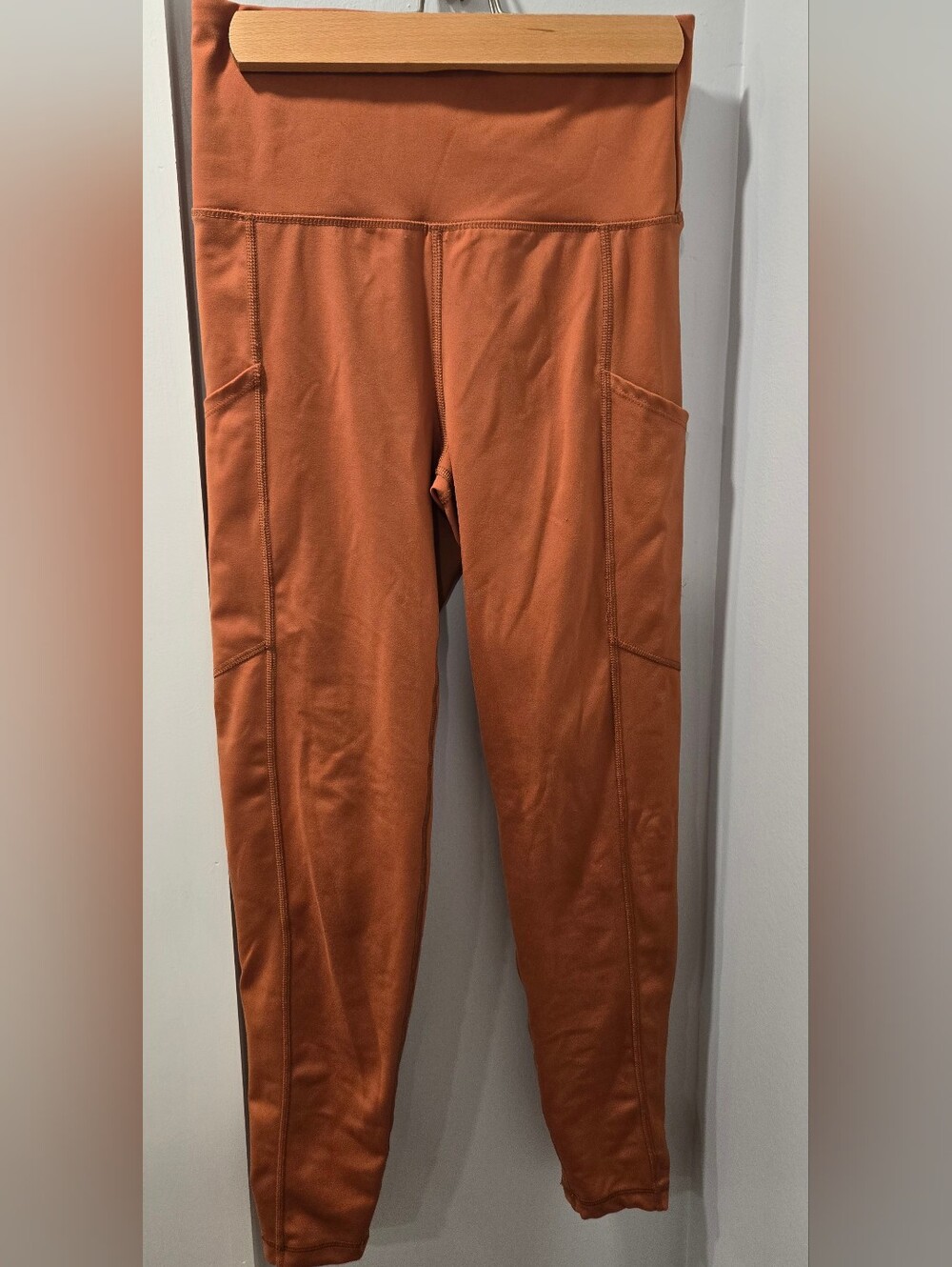 American Eagle High Waisted Pocket Leggings Size Small Rust Terracotta